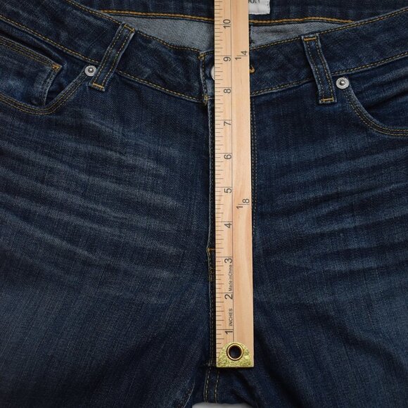 Hudson Krista Super Skinny Sz 31 Distressed 5 Pocket Dark Wash Denim Pants Jeans - Picture 14 of 16